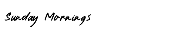 Sunday Mornings font preview